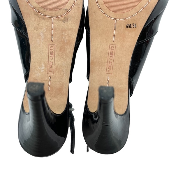 VINCE CAMUTO AVA Black Patent Leather Slingback High Heels Peep Toe Shoes sz 6 - Picture 16 of 16